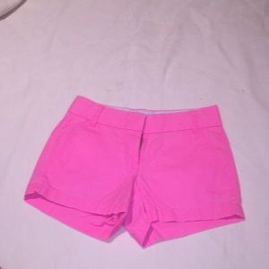 Pink J.Crew Chino Shorts